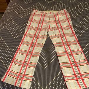 Sligo Pink Plaid Performance Golf Pants Size 36x32